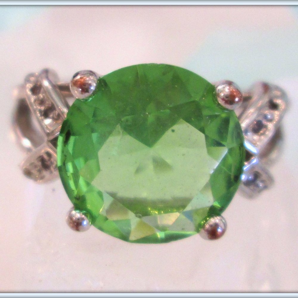 Tuormaline 8C brazilian Stone Ladies 14k gold filled glamour Ring size 8